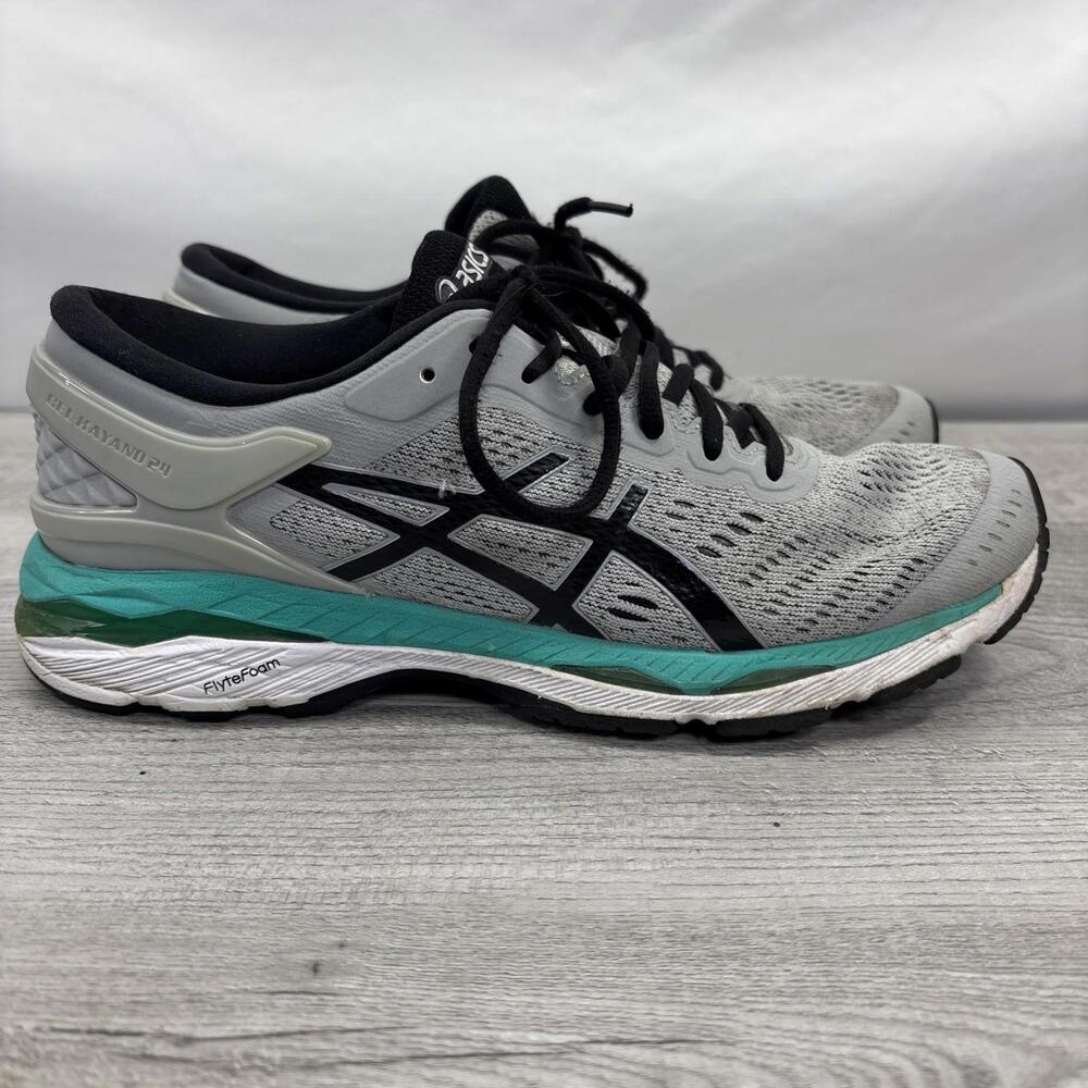 ASICS Gel-Kayano 24 Women's Running Shoes - Size 9.5 - Grey/Teal/Black - Picture 3 of 12